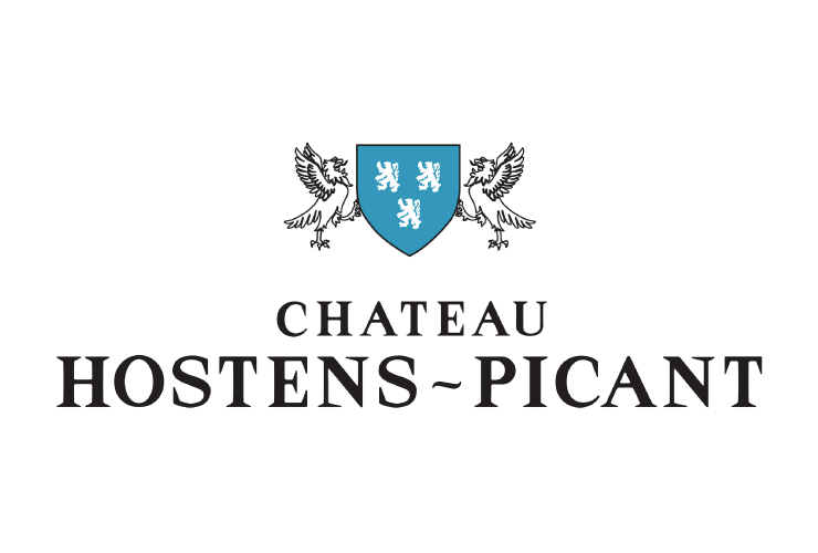 The logo for Chateau Hostens-Picant winery in Bordeaux, France. Imported by Marquee Selections.