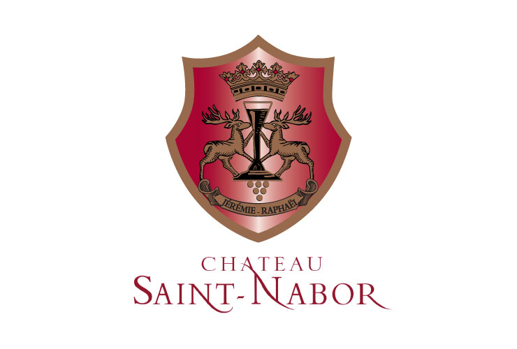 The logo for Chateau Saint Nabor winery in the Rhone Valley, France. Imported by Marquee Selections.
