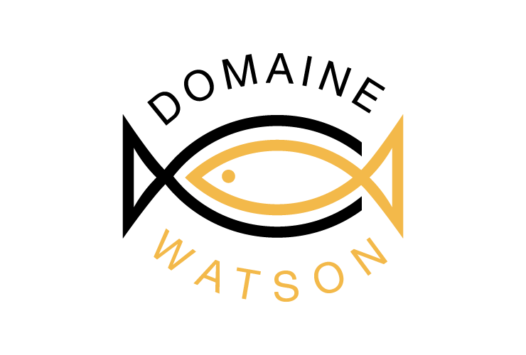 The logo of Domaine Watson wines from Burgundy in France. Imported by Marquee Selections.