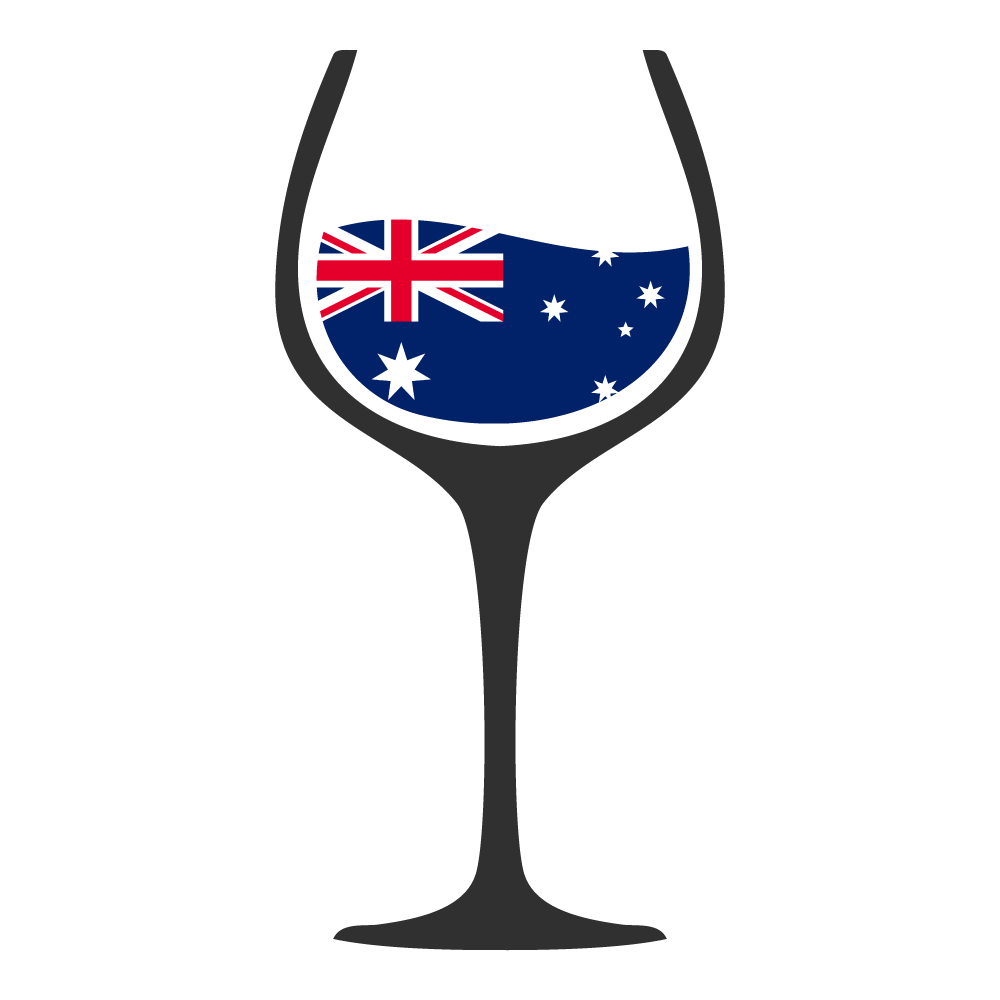 The flag of Australia in a wine glass.