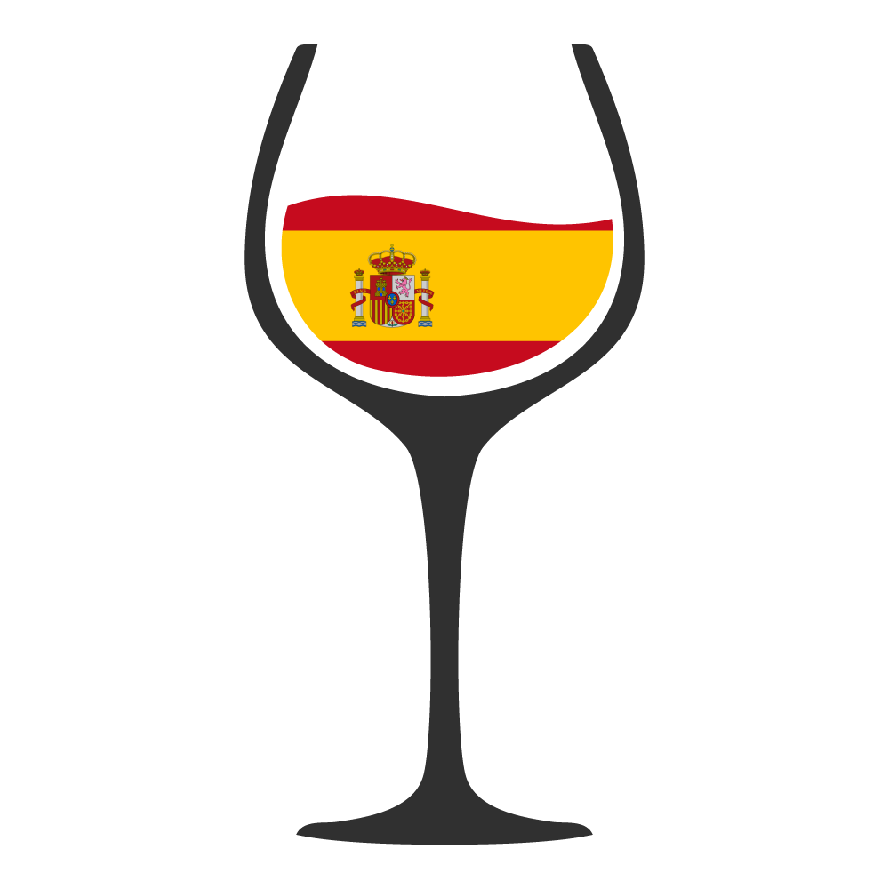 The flag of Spain in a wine glass.