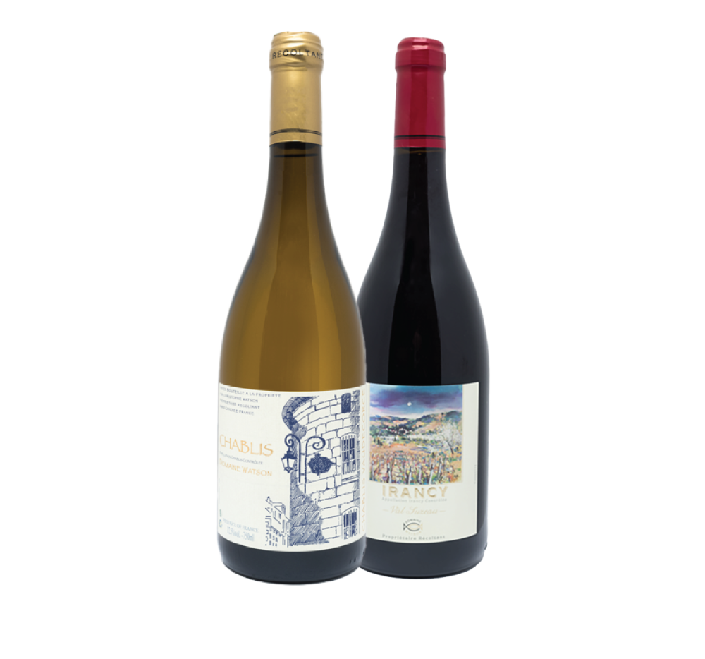 A selection of Domaine Watson wines from Burgundy in France, imported by Marquee Selections.