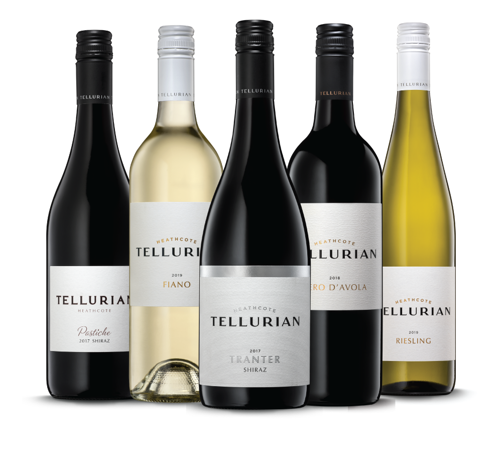 A selection of organic Tellurian wines from Victoria, Australia imported by Marquee Selections.