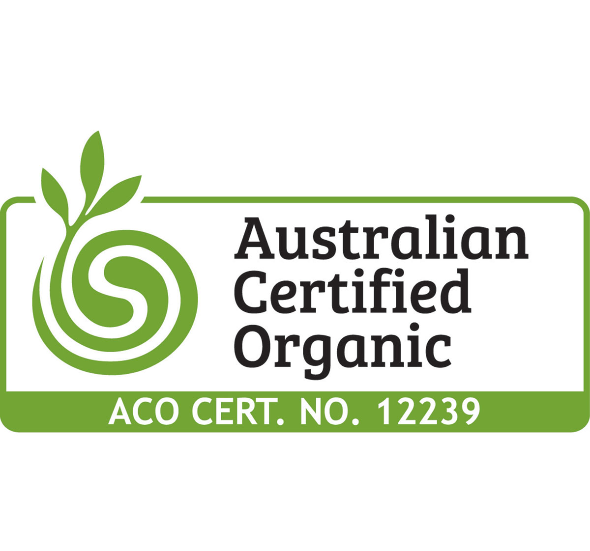 The Australian Certified Organic logo earned by Tellurian winery in Victoria, Australia.